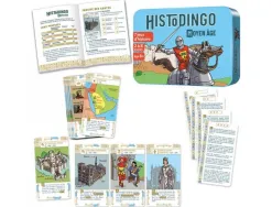 Histodingo moyen age cocktail games 7 regles de jeux 4 niveaux 56 cartes boite rangement 2 a 8 joueurs