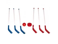 Hockey first loisirs set d initiation au hockey plastique 2 couleurs 6 crosses 1 balle 1 palet
