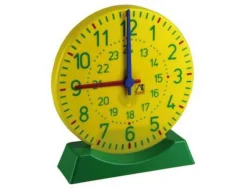 Horloge avec socle wissner grande horloge aiguilles des heures et minutes synchronisees 27 cm
