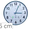 Horloge co2 cep diametre 35cm affiche heure format analogique et niveau qualite air coloris blanc et bleu