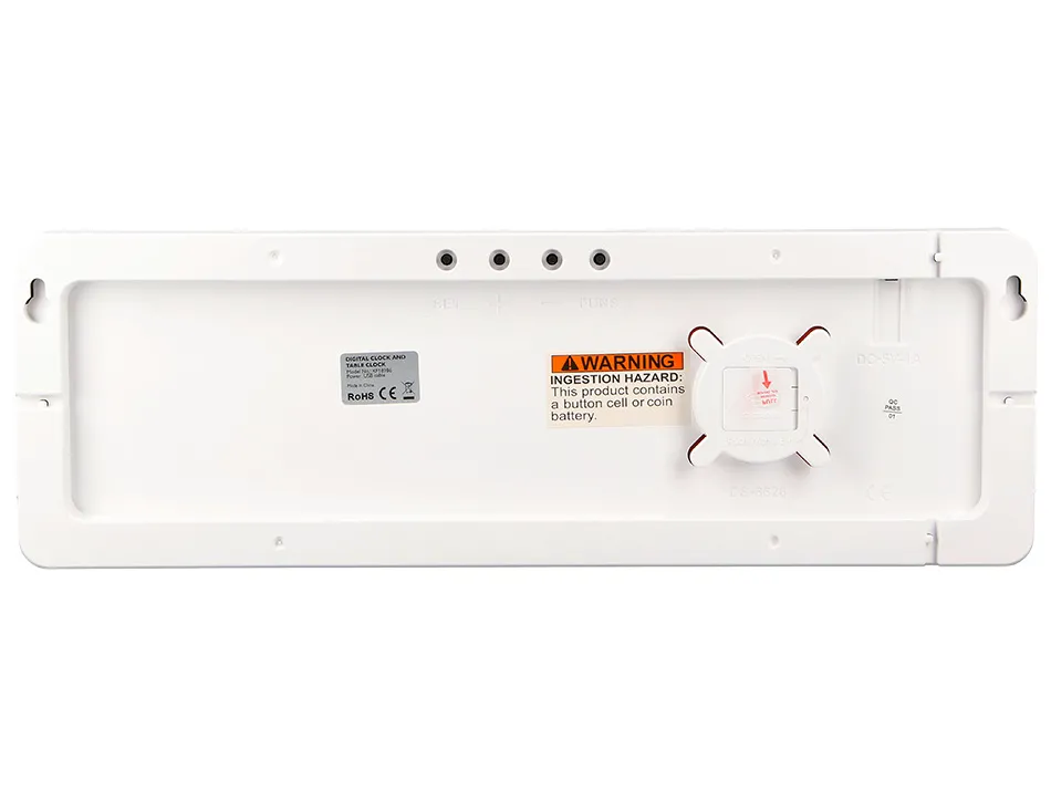 Horloge murale et de bureau q-connect num rique avec temperature et telecommande dimensions 387x33x130mm
