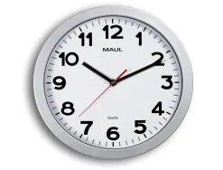 Horloge murale maul step diam. 30cm pile 1.5v aa fournie coloris argent