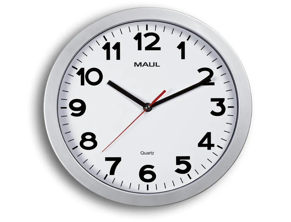 Horloge murale maul step diam. 30cm pile 1.5v aa fournie coloris argent