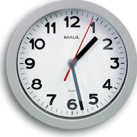 Horloge murale maul step diam. 20cm pile 1.5v aa fournie coloris argent