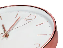 Horloge murale q-connect metallique mouvement silencieux diametre 35,5 cm coloris chrome
