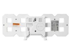 Horloge murale q-connect numerique avec temperature 3 alarmes et controle sonore dimensions 220x40x87mm