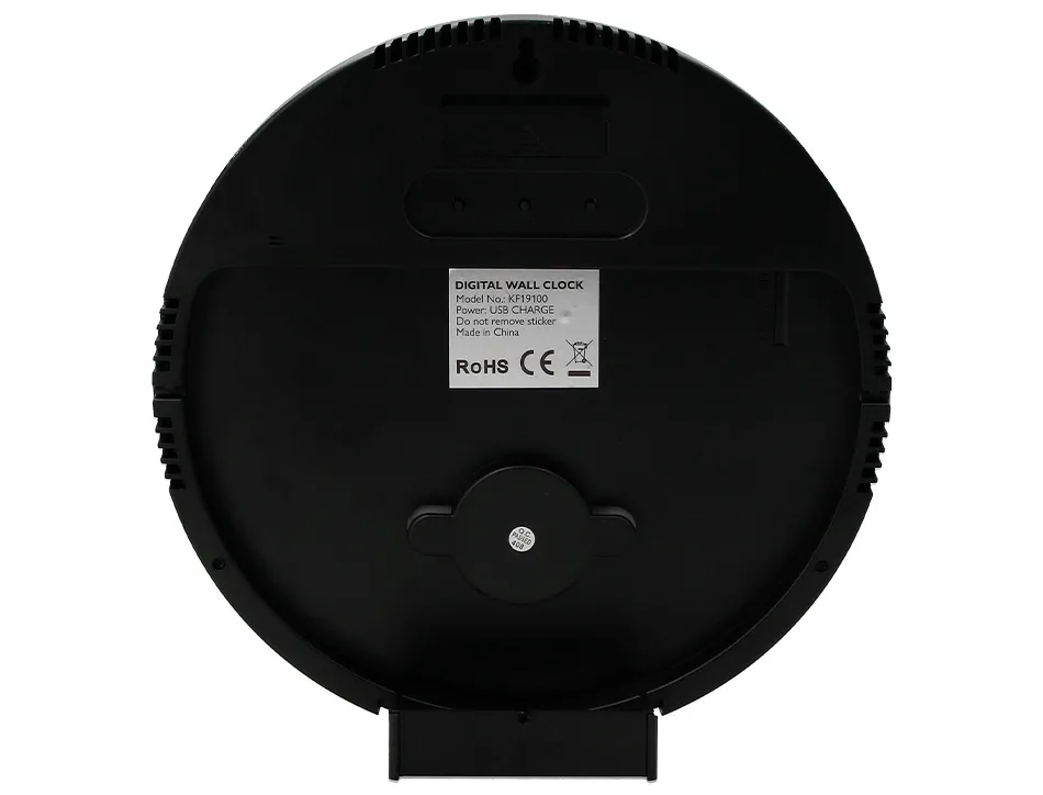Horloge murale q-connect num rique avec alarme ronde diametre 27cm