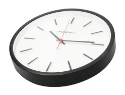 Horloge q-connect murale plastique diametre 34,4cm silencieux coloris noir
