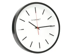 Horloge q-connect murale plastique diametre 34,4cm silencieux coloris noir