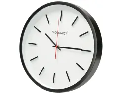 Horloge q-connect murale plastique diametre 34,4cm silencieux coloris noir