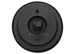 Horloge q-connect murale plastique design actuel numéros noirs fond blanc 1 pile aa non fournie diamètre 34cm noir