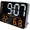 Horloge unilux numi digitale led multi-fonctionelle coloris noir