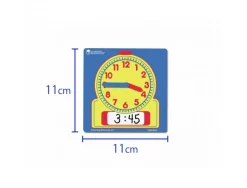 Horloges polypro learning resources petites horloges analogique et numerique effacable 11x11 cm lot de 10