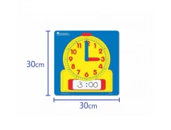 Horloges polypro learning resources grande horloge analogique et numerique effacable 30x30 cm
