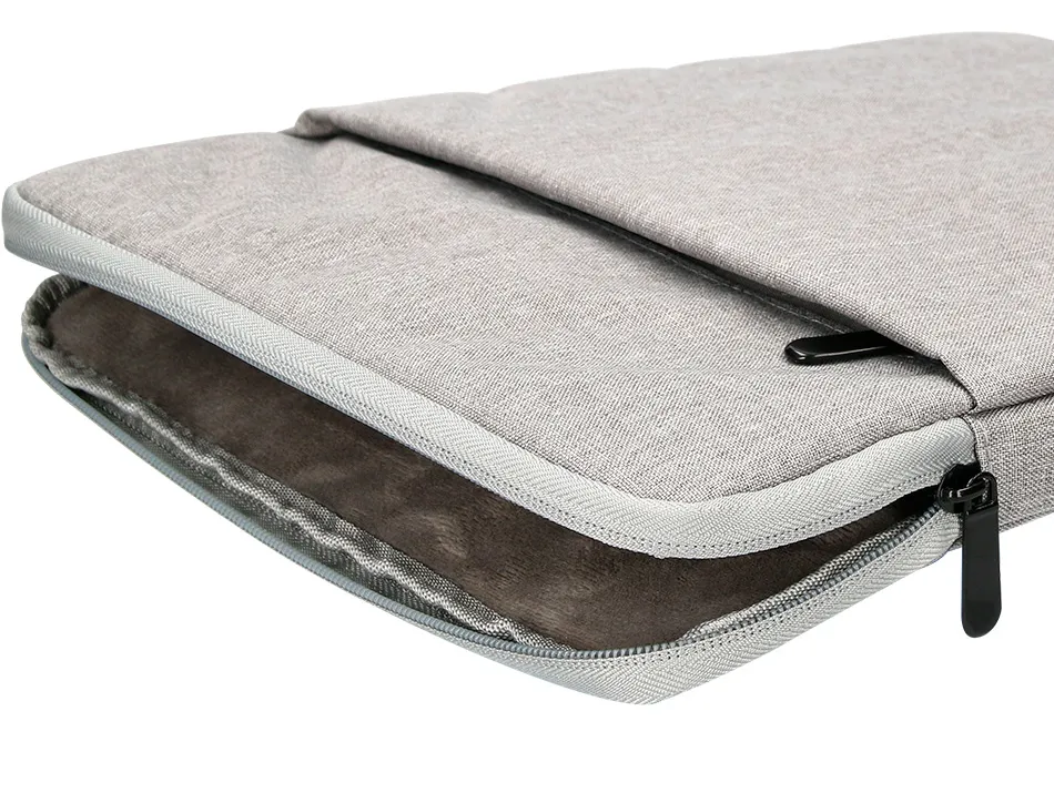 Housse pc 13.3" q-connect poignee 1 poche exterieure fermeture eclair 350x250x25 mm coloris gris