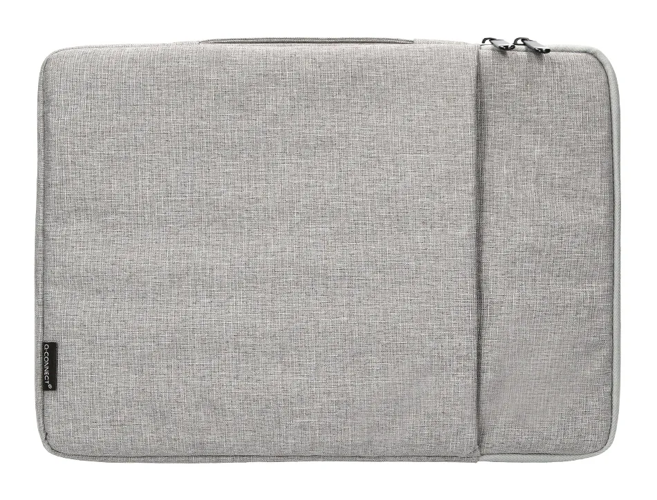 Housse pc 13.3" q-connect poignee 1 poche exterieure fermeture eclair 350x250x25 mm coloris gris