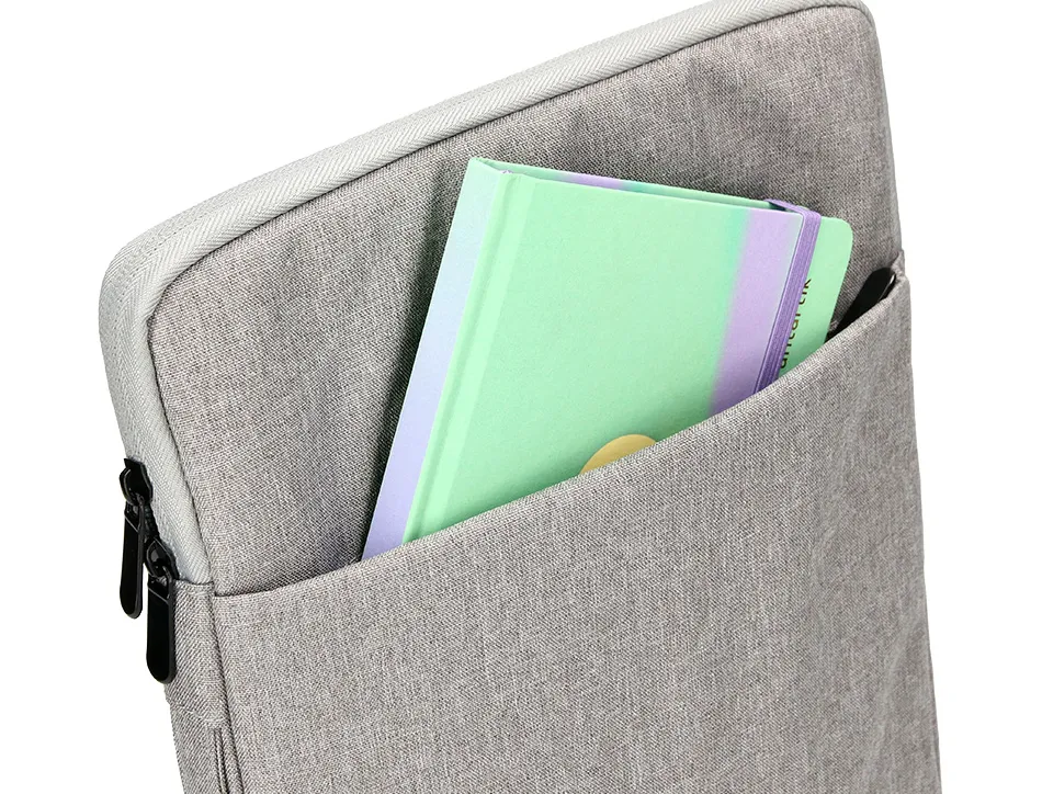 Housse pc 13.3" q-connect poignee 1 poche exterieure fermeture eclair 350x250x25 mm coloris gris