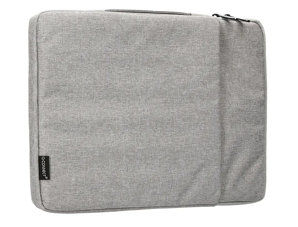Housse pc 13.3" q-connect poignee 1 poche exterieure fermeture eclair 350x250x25 mm coloris gris