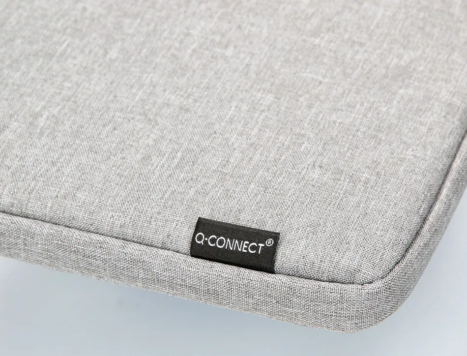 Housse pc 13.3" q-connect poignee 1 poche exterieure fermeture eclair 350x250x25 mm coloris gris