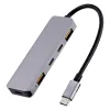 Hub t'nb iclick 5 en 1 2 usb-c 2 usb-a 1 usb-c power delivery 100w coloris aluminium