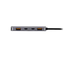 Hub t'nb iclick 5 en 1 2 usb-c 2 usb-a 1 usb-c power delivery 100w coloris aluminium