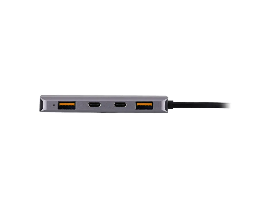 Hub t'nb iclick 5 en 1 2 usb-c 2 usb-a 1 usb-c power delivery 100w coloris aluminium