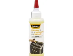 Huile lubrifiante fellowes pour destructeurs documents maximise performance prolonge durée déchiquetage flacon 125ml