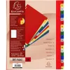 Intercalaire exacompta a4+ alphabethique a-z pp 20 onglets index + coloris assortis