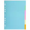 Intercalaire exacompta carte forte recyclee 170gr 17x22cm 6 positions coloris pastel