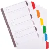Intercalaire exacompta carte blanche 160g 6 positions a4 onglets couleur renforcés