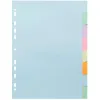 Intercalaire exacompta carte forte 170gr a4 8 positions coloris pastel