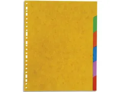 Intercalaire exacompta carte marbrée recyclée 220g 6 positions xxl coloris vifs