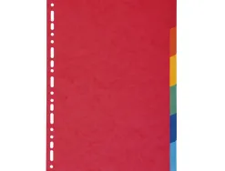 Intercalaire exacompta carte marbrée recyclée 220g 6 positions xxl coloris vifs