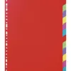Intercalaire exacompta carte marbrée recyclée 220g 12 positions a4 coloris vifs