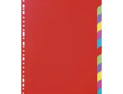 Intercalaire exacompta carte marbrée recyclée 220g 12 positions a4 coloris vifs