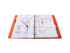 Intercalaire exacompta carte blanche 160g 12 positions a4+ carte onglets couleur renforcés