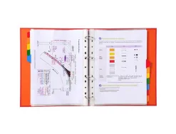 Intercalaire exacompta carte blanche 160g 12 positions a4+ carte onglets couleur renforcés