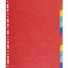 Intercalaire exacompta carte marbrée recyclée 220g 12 positions xxl coloris vifs