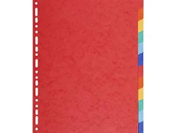 Intercalaire exacompta carte marbrée recyclée 220g 12 positions xxl coloris vifs