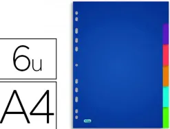 Intercalaire oxford polypropylène color life 6 positions a4 210x297mm réutilisable perforation indéchirable translucide