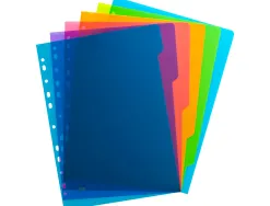 Intercalaire oxford polypropylène color life 6 positions a4 210x297mm réutilisable perforation indéchirable translucide