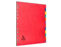 Intercalaire q-connect carte lustrée 225g 12 positions a4+ 212x310mm