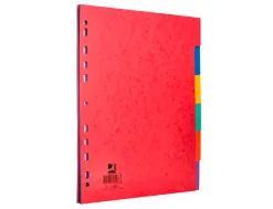 Intercalaire q-connect carte lustrée 225g 6 positions a4 210x297mm