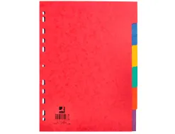 Intercalaire q-connect carte lustrée 225g 6 positions a4 210x297mm