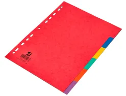 Intercalaire q-connect carte lustrée 225g 6 positions a4 210x297mm