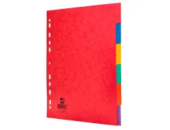 Intercalaire q-connect carte lustrée 225g 6 positions a4 210x297mm