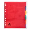 Intercalaire q-connect carte lustrée 225g 6 positions a4+ 212x310mm