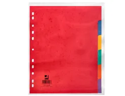 Intercalaire q-connect carte lustrée 225g 6 positions a4+ 212x310mm