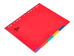 Intercalaire q-connect carte lustrée 225g 6 positions a4+ 212x310mm