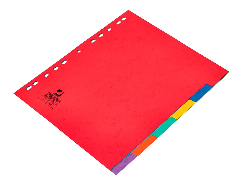 Intercalaire q-connect carte lustrée 225g 6 positions a4+ 212x310mm